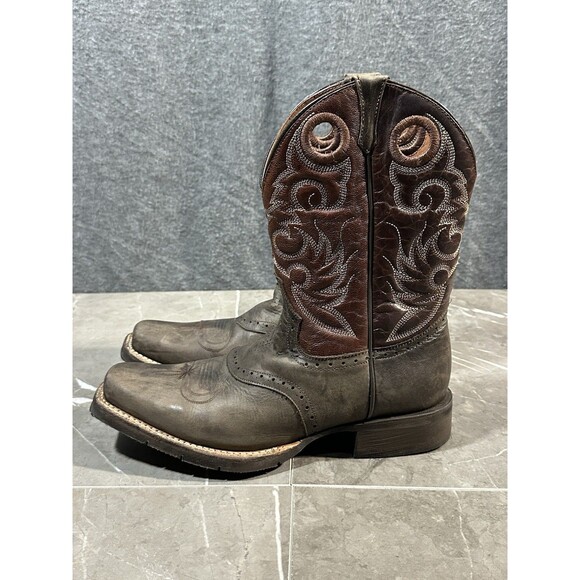 Men\'s CABORCA Western Cowboy Brown Leather Boots Mexico 28.5 US Sz 10 main image 11